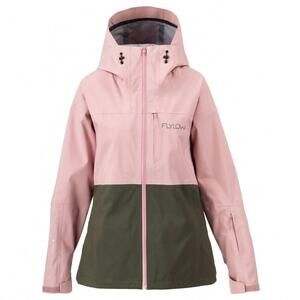 NEW FLYLOW GEAR women's lucy ski jacket in dusty iris/evergreen